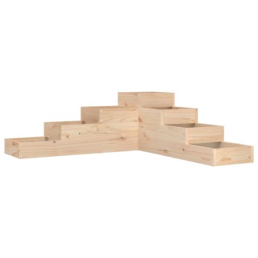 vidaXL Ζαρντινιέρα Κήπου 4 Επιπέδων 106x104,5x36 εκ. Μασίφ Ξύλο Πεύκου