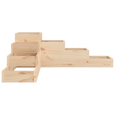 vidaXL Ζαρντινιέρα Κήπου 4 Επιπέδων 106x104,5x36 εκ. Μασίφ Ξύλο Πεύκου