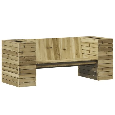vidaXL Ζαρντινιέρα Παγκάκι 167,5x60x65cm από Εμποτισμένο Ξύλο Πεύκου