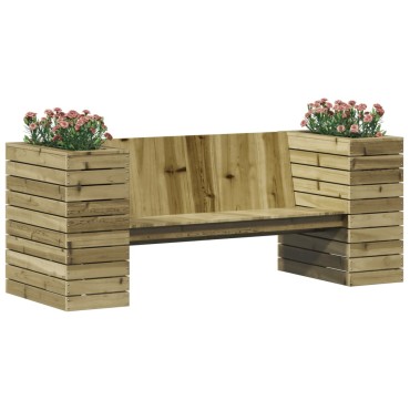 vidaXL Ζαρντινιέρα Παγκάκι 167,5x60x65cm από Εμποτισμένο Ξύλο Πεύκου