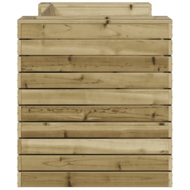 vidaXL Ζαρντινιέρα Παγκάκι 167,5x60x65cm από Εμποτισμένο Ξύλο Πεύκου