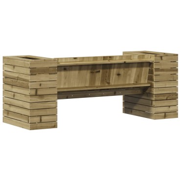 vidaXL Ζαρντινιέρα Παγκάκι 167,5x60x65cm από Εμποτισμένο Ξύλο Πεύκου