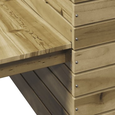 vidaXL Ζαρντινιέρα Παγκάκι 167,5x60x65cm από Εμποτισμένο Ξύλο Πεύκου