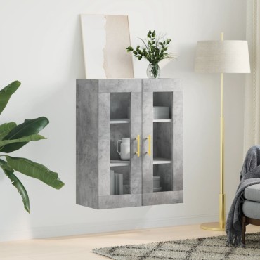 vidaXL Ντουλάπι Επιτοίχιο Γκρι Σκυροδέματος 69,5x34x90cm 1 τεμ.