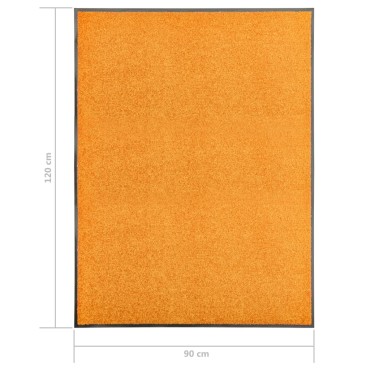 vidaXL Πατάκι Εισόδου Πλενόμενο Πορτοκαλί 90 x 120 εκ.