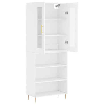 vidaXL Ντουλάπι Λευκό 69,5x34x180cm από Επεξεργασμένο Ξύλο 1 τεμ.