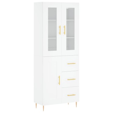 vidaXL Ντουλάπι Λευκό 69,5x34x180cm από Επεξεργασμένο Ξύλο 1 τεμ.