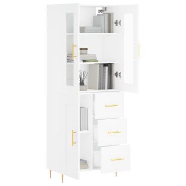 vidaXL Ντουλάπι Λευκό 69,5x34x180cm από Επεξεργασμένο Ξύλο 1 τεμ.