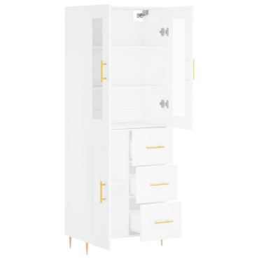 vidaXL Ντουλάπι Λευκό 69,5x34x180cm από Επεξεργασμένο Ξύλο 1 τεμ.
