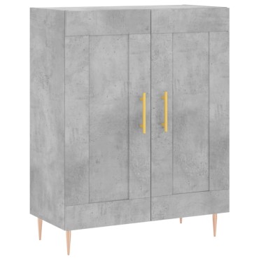 vidaXL Ντουλάπι Γκρι Σκυροδέματος 69,5x34x180cm Επεξεργασμένο Ξύλο 1 τεμ.