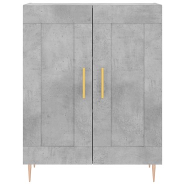 vidaXL Ντουλάπι Γκρι Σκυροδέματος 69,5x34x180cm Επεξεργασμένο Ξύλο 1 τεμ.