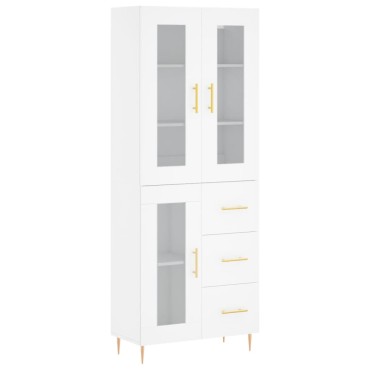 vidaXL Ντουλάπι Λευκό 69,5x34x180cm από Επεξεργασμένο Ξύλο 1 τεμ.