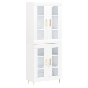 vidaXL Ντουλάπι Λευκό 69,5x34x180cm από Επεξεργασμένο Ξύλο 1 τεμ.