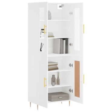 vidaXL Ντουλάπι Λευκό 69,5x34x180cm από Επεξεργασμένο Ξύλο 1 τεμ.