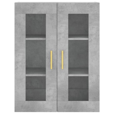 vidaXL Ντουλάπι Γκρι Σκυροδέματος 69,5x34x180cm Επεξεργασμένο Ξύλο 1 τεμ.