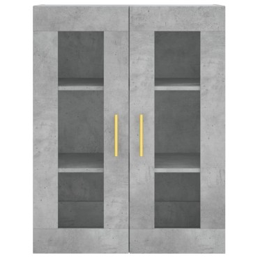 vidaXL Ντουλάπι Γκρι Σκυροδέματος 69,5x34x180cm Επεξεργασμένο Ξύλο 1 τεμ.