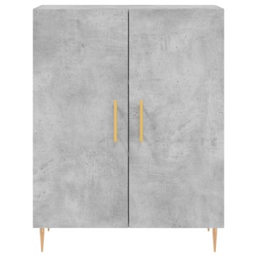 vidaXL Ντουλάπι Γκρι Σκυροδέματος 69,5x34x180cm Επεξεργασμένο Ξύλο 1 τεμ.