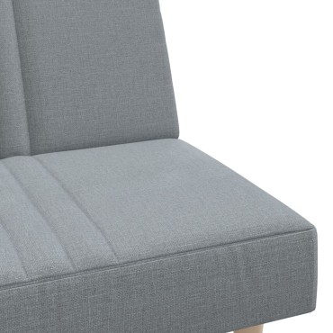 vidaXL Καναπές Κρεβάτι Γωνιακός Αν. Γκρι 255x140x70cm Υφασμάτινος 1 τεμ.
