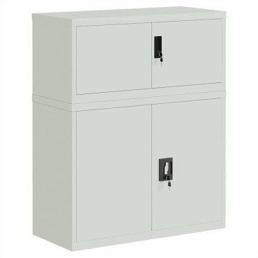 vidaXL Αρχειοθήκη Αν. Γκρι 90x40x110cm Ατσάλινη 2 τεμ.