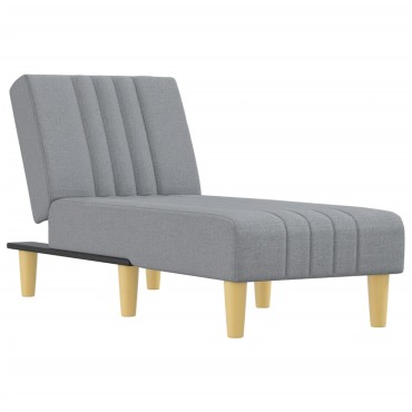 vidaXL Ανάκλιντρο Ανοιχτό Γκρι Υφασμάτινο 55x140x70cm 1 τεμ.