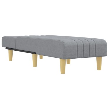 vidaXL Ανάκλιντρο Ανοιχτό Γκρι Υφασμάτινο 55x140x70cm 1 τεμ.