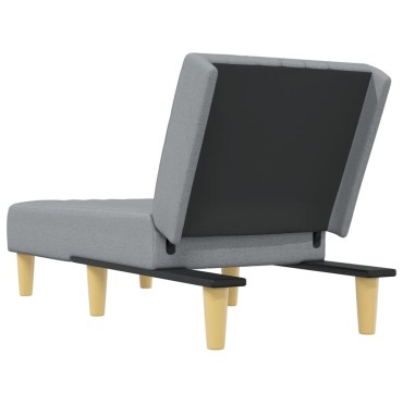 vidaXL Ανάκλιντρο Ανοιχτό Γκρι Υφασμάτινο 55x140x70cm 1 τεμ.