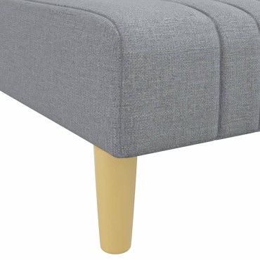 vidaXL Ανάκλιντρο Ανοιχτό Γκρι Υφασμάτινο 55x140x70cm 1 τεμ.