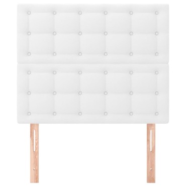 vidaXL Κεφαλάρια Κρεβατιού 2 τεμ. Λευκά80x5x78/88cm ΣυνθετικόΔέρμα