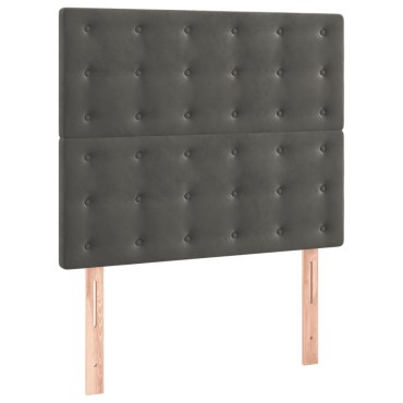 vidaXL Κεφαλάρια Κρεβατιού 2 τεμ. Σκ. Γκρι 80x5x78/88cm Βελούδινο