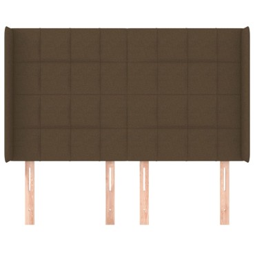 vidaXL Κεφαλάρι με Πτερύγια Σκούρο Καφέ 147x16x118/128cm Υφασμάτινο 1 τεμ.
