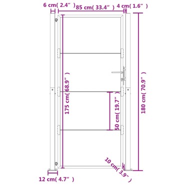vidaXL Πύλη Κήπου 105 x 180 εκ. από Ατσάλι Corten