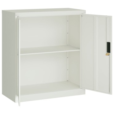 vidaXL Αρχειοθήκη Ανοιχτό Γκρι 79x40x90cm από Ατσάλι 1 τεμ.