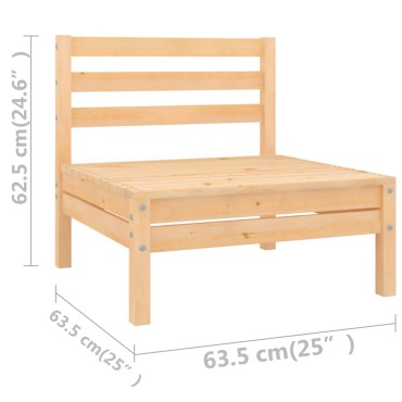 vidaXL Σαλόνι Κήπου 13 τεμ. από Ξύλο Πεύκου 63,5x63,5x62,5cm