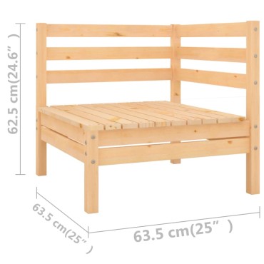 vidaXL Σαλόνι Κήπου 13 τεμ. από Ξύλο Πεύκου 63,5x63,5x62,5cm