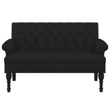 vidaXL Παγκάκι με Πλάτη Μαύρο 120x62x75,5cm Υφασμάτινο