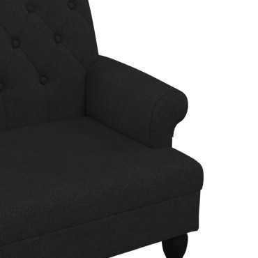 vidaXL Παγκάκι με Πλάτη Μαύρο 120x62x75,5cm Υφασμάτινο