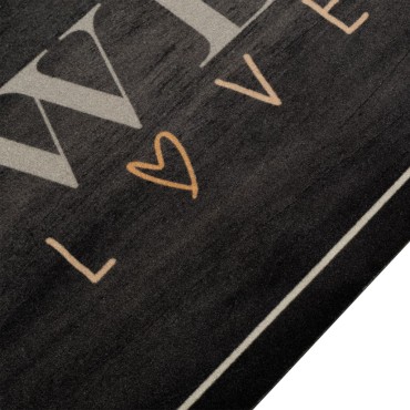 vidaXL Χαλί Κουζίνας Πλενόμενο Επιγραφή Coffee 60x300 εκ. Βελούδο