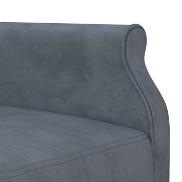 vidaXL Καναπές Κρεβάτι Γωνιακός Σκ. Γκρι 271x140x70cm Βελούδινος 1 τεμ.