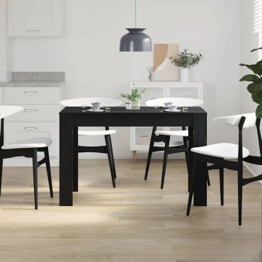 vidaXL Τραπεζαρία Μαύρο Δρυς 120x60x76cm από Επεξεργασμένο Ξύλο 1 τεμ.
