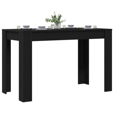 vidaXL Τραπεζαρία Μαύρο Δρυς 120x60x76cm από Επεξεργασμένο Ξύλο 1 τεμ.