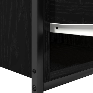 vidaXL Ντουλάπι νιπτήρα μπάνιου με συρτάρια Μαύρη δρυς 60x34,5x60cm 1 τεμ.