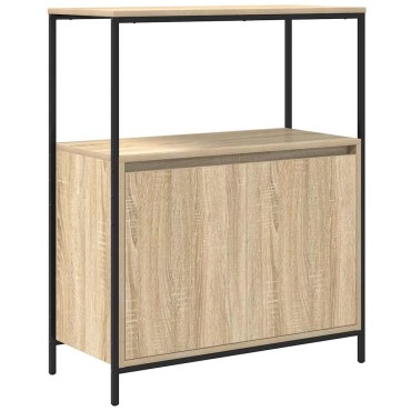 vidaXL Ντουλάπι μπάνιου με ράφια Sonoma δρυς 76,5x35x95cm 1 τεμ.