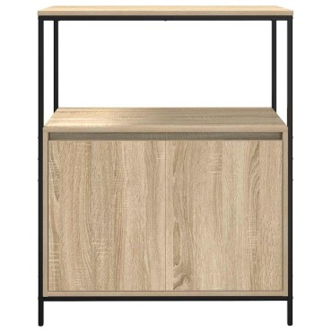 vidaXL Ντουλάπι μπάνιου με ράφια Sonoma δρυς 76,5x35x95cm 1 τεμ.