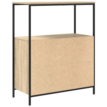 vidaXL Ντουλάπι μπάνιου με ράφια Sonoma δρυς 76,5x35x95cm 1 τεμ.