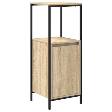 vidaXL Ντουλάπι μπάνιου με ράφια Sonoma δρυς 36x35x95cm 1 τεμ.