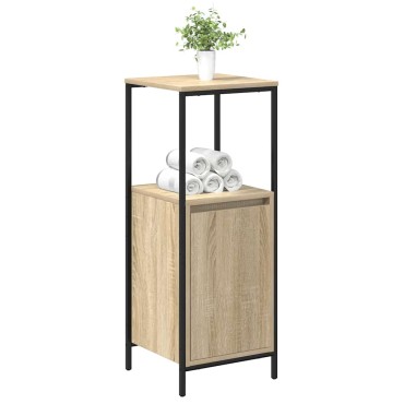vidaXL Ντουλάπι μπάνιου με ράφια Sonoma δρυς 36x35x95cm 1 τεμ.