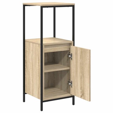 vidaXL Ντουλάπι μπάνιου με ράφια Sonoma δρυς 36x35x95cm 1 τεμ.