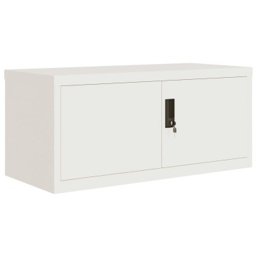 vidaXL Αρχειοθήκη Λευκή 90x40x130cm από Ατσάλι 2 τεμ.