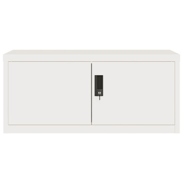 vidaXL Αρχειοθήκη Λευκή 90x40x130cm από Ατσάλι 2 τεμ.