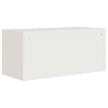 vidaXL Αρχειοθήκη Λευκή 90x40x130cm από Ατσάλι 2 τεμ.